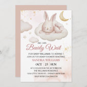 Einladung zum Baby Wait Baby Shower (Vorne/Hinten)