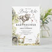 Einladung zum Baby Wait Baby Shower (Stehend Vorderseite)