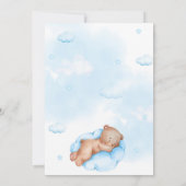 Einladung zum Baby Wait Boy Baby Shower (Rückseite)