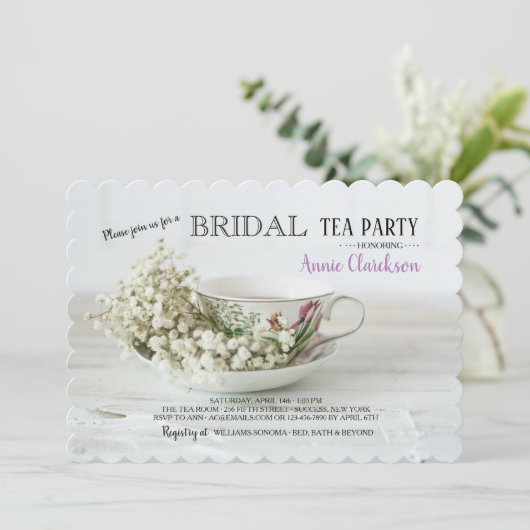 Einladung zum Babyatmen und Tee-Cup (Stehend Vorderseite)