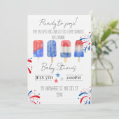 Einladung zum Babyshower im Juli (Stehend Vorderseite)