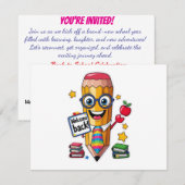 Einladung zum Back-to-School-Bash (Vorne/Hinten)
