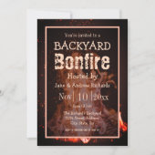 Einladung zum Backyard Bonfire (Vorderseite)