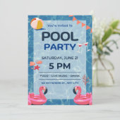 Einladung zum Baden am Geburtstag (Stehend Vorderseite)