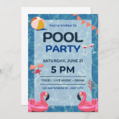 Einladung zum Baden am Geburtstag (Vorne/Hinten)