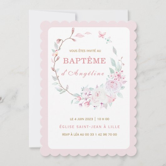 Einladung zum baptême de notre filme (Vorderseite)