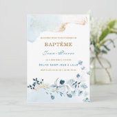 Einladung zum baptême pour un garçon (Stehend Vorderseite)