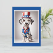 Einladung zum Barbecue 4. Juli Dalmatian. (Stehend Vorderseite)