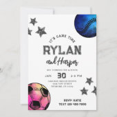 Einladung zum Baseball-Fußball (Vorderseite)