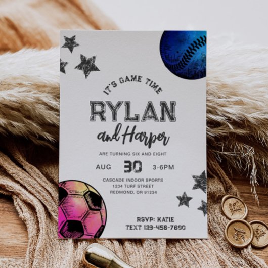 Einladung zum Baseball-Fußball