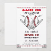 Einladung zum Baseball-Geburtstag (Vorne/Hinten)