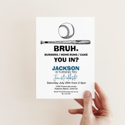 Einladung zum Baseball-Geburtstag - jedes Alter