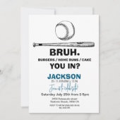 Einladung zum Baseball-Geburtstag - jedes Alter (Vorderseite)