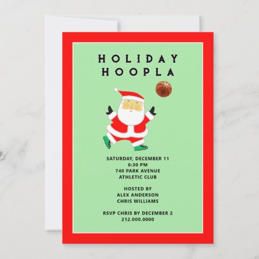 Einladung zum Basketball Sport (Vorderseite)