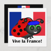 Einladung zum Bastille Day Ladybug (Vorne/Hinten)