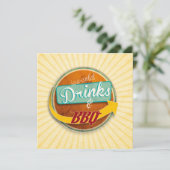 Einladung zum BBQ im 50er-Jahre-Style (Stehend Vorderseite)