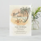 Einladung zum Beach Bash (Stehend Vorderseite)