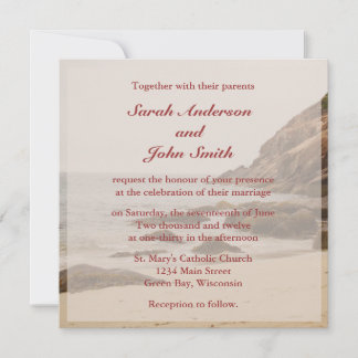 Einladung zum Beach Wedding Square - Felsstrand