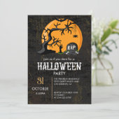 Einladung zum Beängstigenden Halloween-Party Vollm (Stehend Vorderseite)