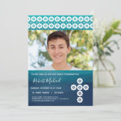 Einladung zum Bestätigungs-Foto - Kinderkarte (Stehend Vorderseite)