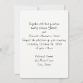 Einladung zum besten Tag je Hochzeit - Plumeria/Go (Rückseite)