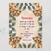 Einladung zum Besuch des Zoos (Vorne/Hinten)