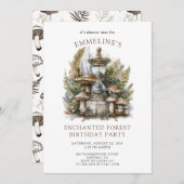 Einladung zum bezauberten Wald zum Geburtstag (Vorne/Hinten)