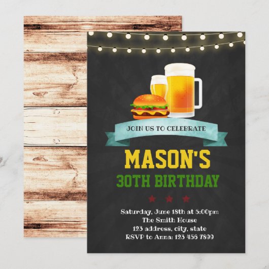 Einladung zum Bierburger Geburtstag (Vorne/Hinten)