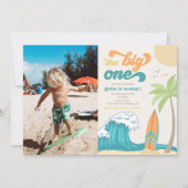Einladung zum Big One Foto | Beach Birthday (Vorderseite)