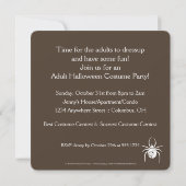 Einladung zum Big Spider Halloween-Party (Rückseite)