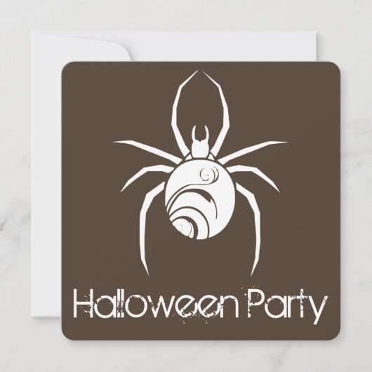 Einladung zum Big Spider Halloween-Party (Vorderseite)