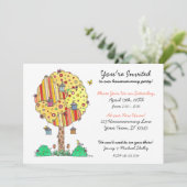 Einladung zum Birdhouse Tree Housewarming (Stehend Vorderseite)