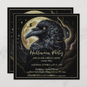 Einladung zum Black Bird Halloween-Party (Vorne/Hinten)