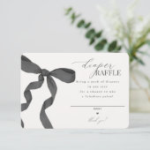 Einladung zum Black Coquette Bow Diaper Raffel ein (Stehend Vorderseite)