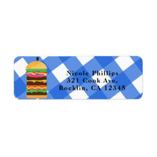 Einladung zum blauen Hamburger-Sommer-Cookout-Barb