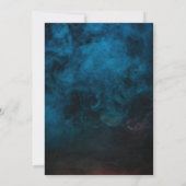 Einladung zum blauen und roten Halloween-Party (Rückseite)