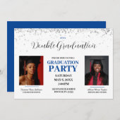 Einladung zum blauen und weißen Abschluss (Vorne/Hinten)