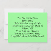 Einladung zum Blockieren von Party Streets Avenue  (Rückseite)