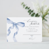 Einladung zum Blue Coquette Bow Diaper Raffel einf (Stehend Vorderseite)