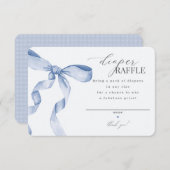 Einladung zum Blue Coquette Bow Diaper Raffel einf (Vorne/Hinten)