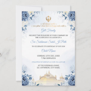 Einladung zum Blue Floral Sukhmani Sahib Path Gebu