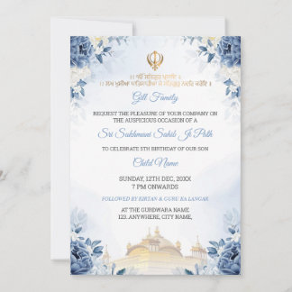 Einladung zum Blue Floral Sukhmani Sahib Path Gebu