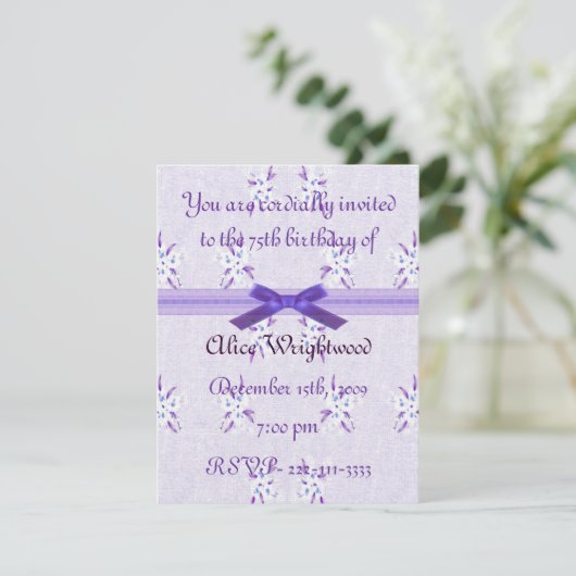 Einladung zum Blumengeburt (Stehend Vorderseite)