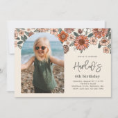 Einladung zum Blumengeburt | Beach Birthday (Vorderseite)