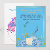 Einladung zum Blumengeburtstag (Vorne/Hinten)