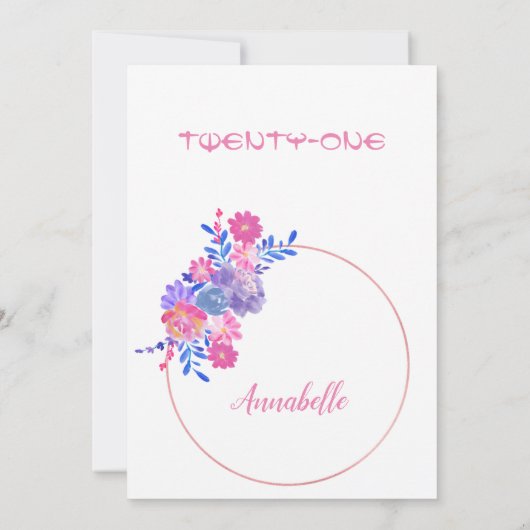 Einladung zum Blumengeburtstag (Rückseite)