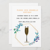 Einladung zum Blumengeburtstag (Vorne/Hinten)