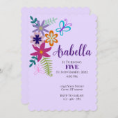 Einladung zum Blumengeburtstag (Vorne/Hinten)