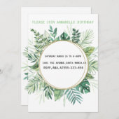 Einladung zum Blumengeburtstag (Vorne/Hinten)