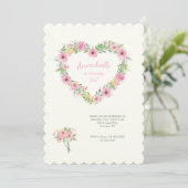 Einladung zum Blumenherz (Stehend Vorderseite)